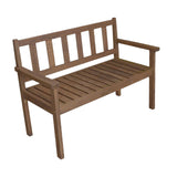 Maxbell Wood Bench W/ Backrest and Armrest Farmhouse for Outside Outdoor Front Porch