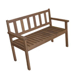 Maxbell Wood Bench W/ Backrest and Armrest Farmhouse for Outside Outdoor Front Porch