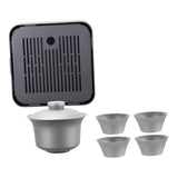 Maxbell Titanium Kung Fu Tea Set Lightweight Tea Bowl Set for Office Outdoor Picnics Without Tea Tray