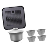 Maxbell Titanium Kung Fu Tea Set Lightweight Tea Bowl Set for Office Outdoor Picnics Without Tea Tray