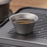 Maxbell Titanium Kung Fu Tea Set Lightweight Tea Bowl Set for Office Outdoor Picnics Without Tea Tray