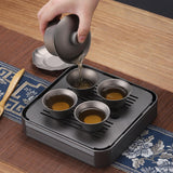 Maxbell Titanium Kung Fu Tea Set Lightweight Tea Bowl Set for Office Outdoor Picnics Without Tea Tray