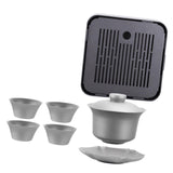 Maxbell Titanium Kung Fu Tea Set Lightweight Tea Bowl Set for Office Outdoor Picnics With Tea Tray