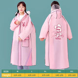 Maxbell Children Raincoat Waterproof for Students with Schoolbag Rain Poncho for Kid