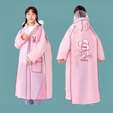 Maxbell Children Raincoat Waterproof for Students with Schoolbag Rain Poncho for Kid