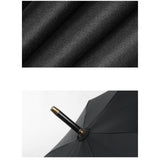 Maxbell Travel Umbrella Wooden Handle Umbrella for Outdoor Activities Camping Travel Black