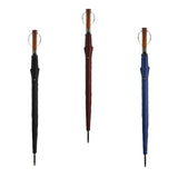 Maxbell Travel Umbrella Wooden Handle Umbrella for Outdoor Activities Camping Travel Black