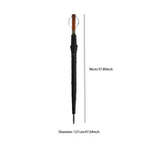 Maxbell Travel Umbrella Wooden Handle Umbrella for Outdoor Activities Camping Travel Black