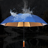 Maxbell Travel Umbrella Wooden Handle Umbrella for Outdoor Activities Camping Travel Blue