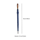 Maxbell Travel Umbrella Wooden Handle Umbrella for Outdoor Activities Camping Travel Blue