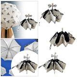 Maxbell Sun Rain Umbrella Cartoon Lightweight Windproof Compact Folding Umbrella Wooden Handle 3 Fold