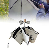 Maxbell Sun Rain Umbrella Cartoon Lightweight Windproof Compact Folding Umbrella Wooden Handle 3 Fold