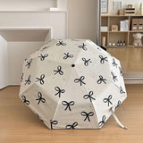 Maxbell Sun Rain Umbrella Cartoon Lightweight Windproof Compact Folding Umbrella Wooden Handle 3 Fold