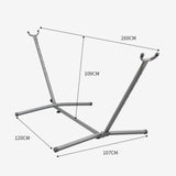 Maxbell Hammock Stand 6 Adjustable Holes 8.5ft Hammock Frame for Porch Outside Patio With blue hammock
