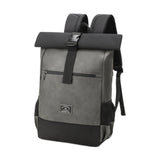 Maxbell Laptop Backpack for Women Men Roll Top Backpack for Cycling Weekender Travel Grey