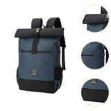 Maxbell Laptop Backpack for Women Men Roll Top Backpack for Cycling Weekender Travel Blue