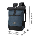 Maxbell Laptop Backpack for Women Men Roll Top Backpack for Cycling Weekender Travel Blue