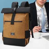 Maxbell Laptop Backpack for Women Men Roll Top Backpack for Cycling Weekender Travel yellow