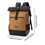 Maxbell Laptop Backpack for Women Men Roll Top Backpack for Cycling Weekender Travel yellow