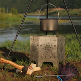 Maxbell Camping Burner Folding Charcoals Burner Outdoor Burner for Fishing Beach Hiking