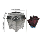 Maxbell Camping Burner Folding Charcoals Burner Outdoor Burner for Fishing Beach Hiking