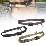 Maxbell Fly Fishing Rod Holder Waist Belt Gear Rod Rack for Outdoor Sports Saltwater Black Waist Belt