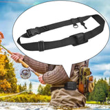 Maxbell Fly Fishing Rod Holder Waist Belt Gear Rod Rack for Outdoor Sports Saltwater Black Waist Belt
