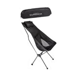 Maxbell Folding Camping Chair Furniture Foldable Beach Chair for Beach Patio Outside Black