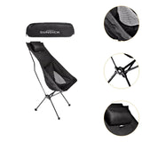 Maxbell Folding Camping Chair Furniture Foldable Beach Chair for Beach Patio Outside Black