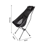 Maxbell Folding Camping Chair Furniture Foldable Beach Chair for Beach Patio Outside Black