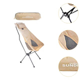 Maxbell Folding Camping Chair Furniture Foldable Beach Chair for Beach Patio Outside Beige