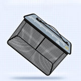Maxbell Fish Cage Fishing Bucket Portable Fishing Supplies Top Zipper Fishing Basket 17L