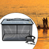 Maxbell Fish Cage Fishing Bucket Portable Fishing Supplies Top Zipper Fishing Basket 17L