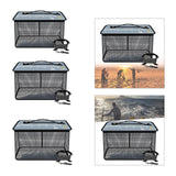 Maxbell Fish Cage Fishing Bucket Portable Fishing Supplies Top Zipper Fishing Basket 17L