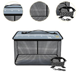 Maxbell Fish Cage Fishing Bucket Portable Fishing Supplies Top Zipper Fishing Basket 17L