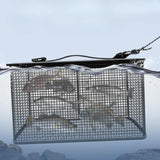 Maxbell Fish Cage Fishing Bucket Portable Fishing Supplies Top Zipper Fishing Basket 17L