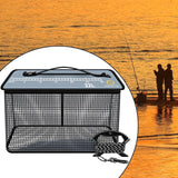 Maxbell Fish Cage Fishing Bucket Portable Fishing Supplies Top Zipper Fishing Basket 22L