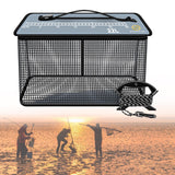Maxbell Fish Cage Fishing Bucket Portable Fishing Supplies Top Zipper Fishing Basket 22L