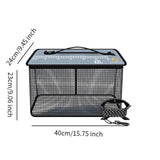 Maxbell Fish Cage Fishing Bucket Portable Fishing Supplies Top Zipper Fishing Basket 22L