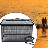 Maxbell Fish Cage Fishing Bucket Portable Fishing Supplies Top Zipper Fishing Basket 29L