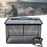 Maxbell Fish Cage Fishing Bucket Portable Fishing Supplies Top Zipper Fishing Basket 29L