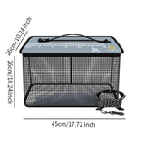 Maxbell Fish Cage Fishing Bucket Portable Fishing Supplies Top Zipper Fishing Basket 29L