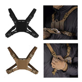 Maxbell Phone Chest Mount Harness Strap Holder for Live Backpacking Hiking black