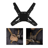 Maxbell Phone Chest Mount Harness Strap Holder for Live Backpacking Hiking black