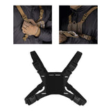 Maxbell Phone Chest Mount Harness Strap Holder for Live Backpacking Hiking black