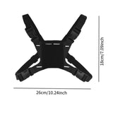 Maxbell Phone Chest Mount Harness Strap Holder for Live Backpacking Hiking black