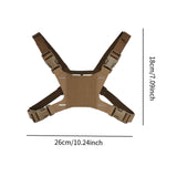 Maxbell Phone Chest Mount Harness Strap Holder for Live Backpacking Hiking sand color