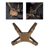 Maxbell Phone Chest Mount Harness Strap Holder for Live Backpacking Hiking sand color