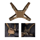 Maxbell Phone Chest Mount Harness Strap Holder for Live Backpacking Hiking sand color
