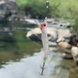 Maxbell Luminous Squid Jig Vivid Fishing Baits Fishing Gear for Freshwater Saltwater Red